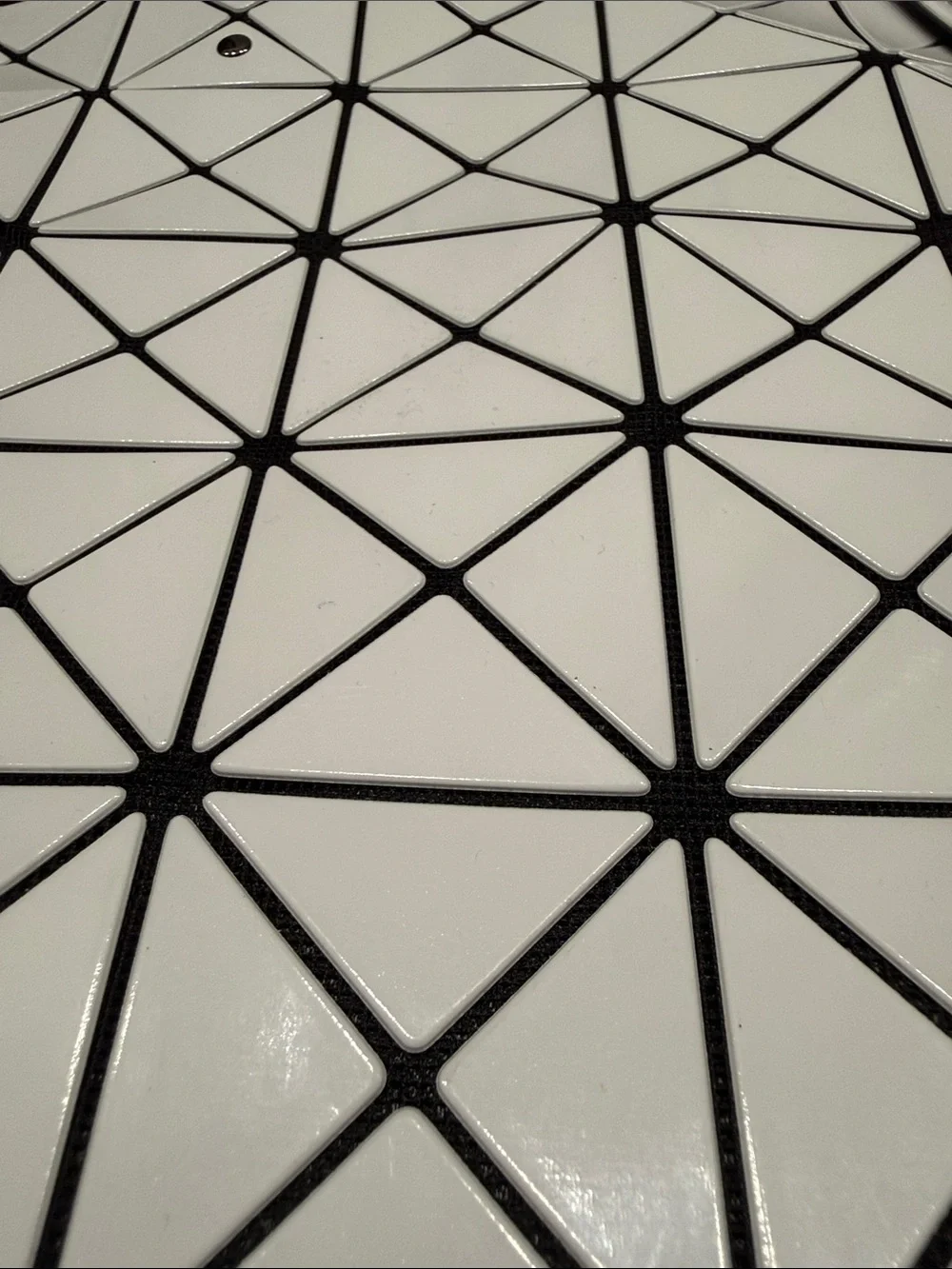bao bao issey miyake White Geometric Tote Bag Lucent Tote